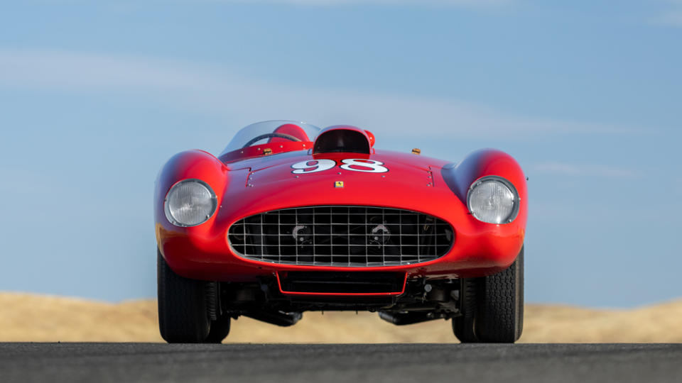 Chassis No. 0598 CM made its racing debut at the 1000 KM of Buenos Aires in 1956, where it was driven by Juan Manuel Fangio. - Credit: Patrick Ernzen, courtesy of RM Sotheby's.