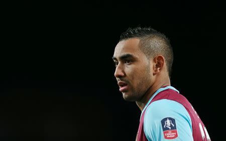 Football Soccer- West Ham United v Liverpool - FA Cup Fourth Round Replay - Upton Park - 9/2/16 West Ham's Dimitri Payet Action Images via Reuters / Matthew Childs Livepic EDITORIAL USE ONLY. No use with unauthorized audio, video, data, fixture lists, club/league logos or "live" services. Online in-match use limited to 45 images, no video emulation. No use in betting, games or single club/league/player publications. Please contact your account representative for further details.