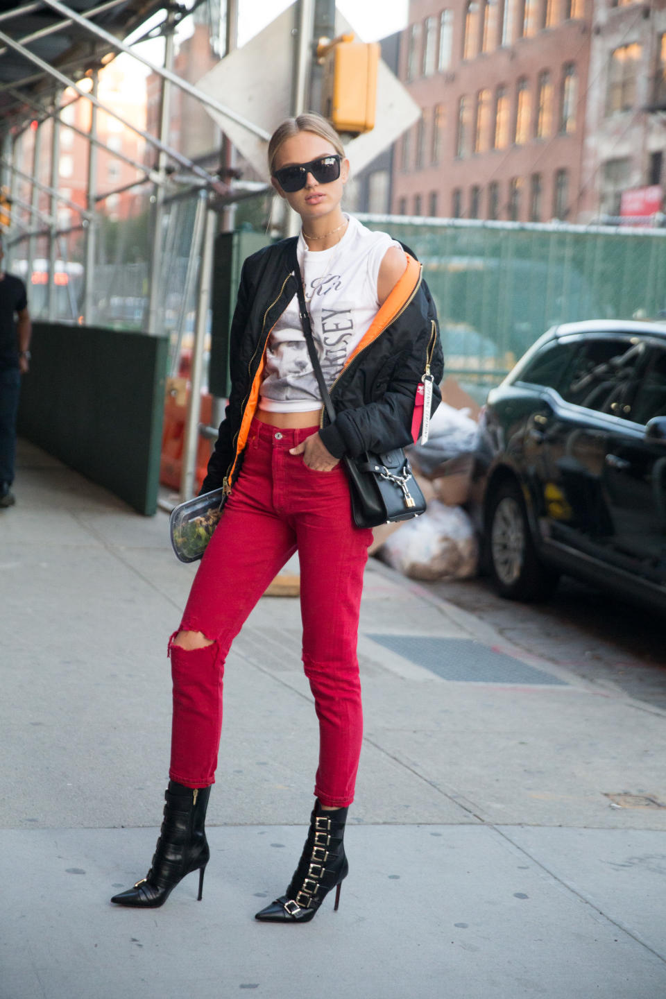 Picture of NYFW Street Style Red Pants