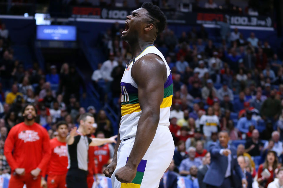 Zion Williamson has plenty left to play for in his rookie season. (Jonathan Bachman/Getty Images)