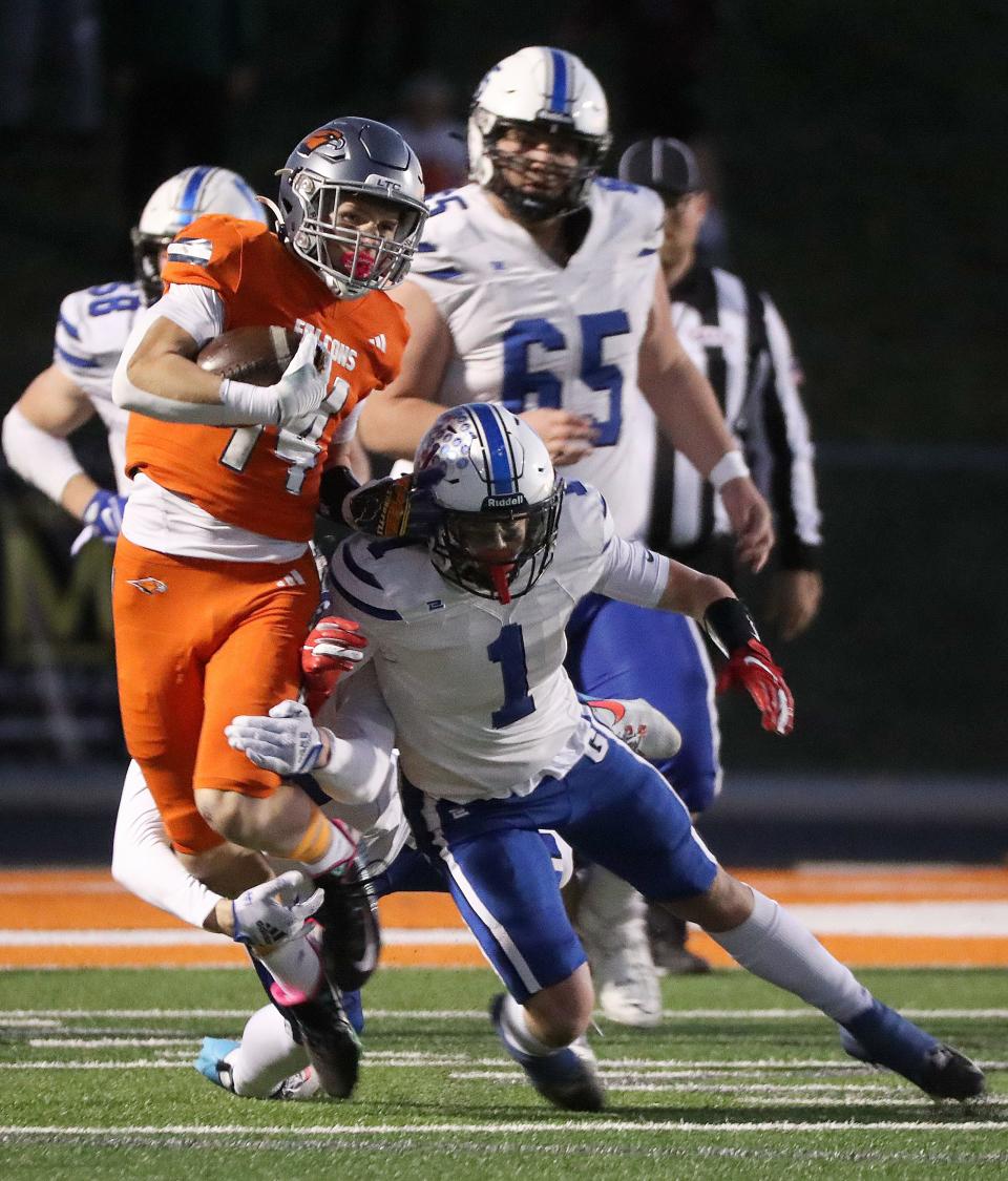 Pleasant Grove plays Skyridge in a 6A quarterfinal football game at Skyridge High School in Lehi on Friday, Nov. 3, 2023. Skyridge won 37-30 in overtime. | Kristin Murphy, Deseret News