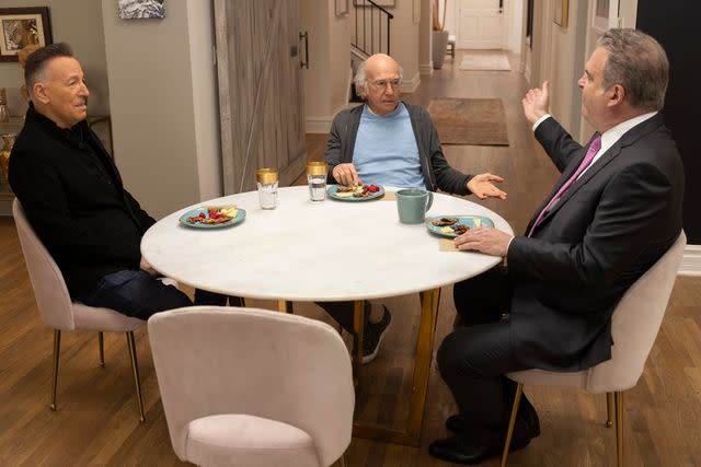 <p>John Johnson/HBO</p> Bruce Springsteen, Larry David and Jeff Garlin on 'Curb Your Enthusiasm'