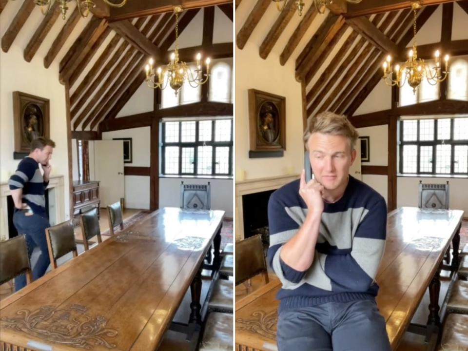 Tom Houghton in one of his home's dining rooms.