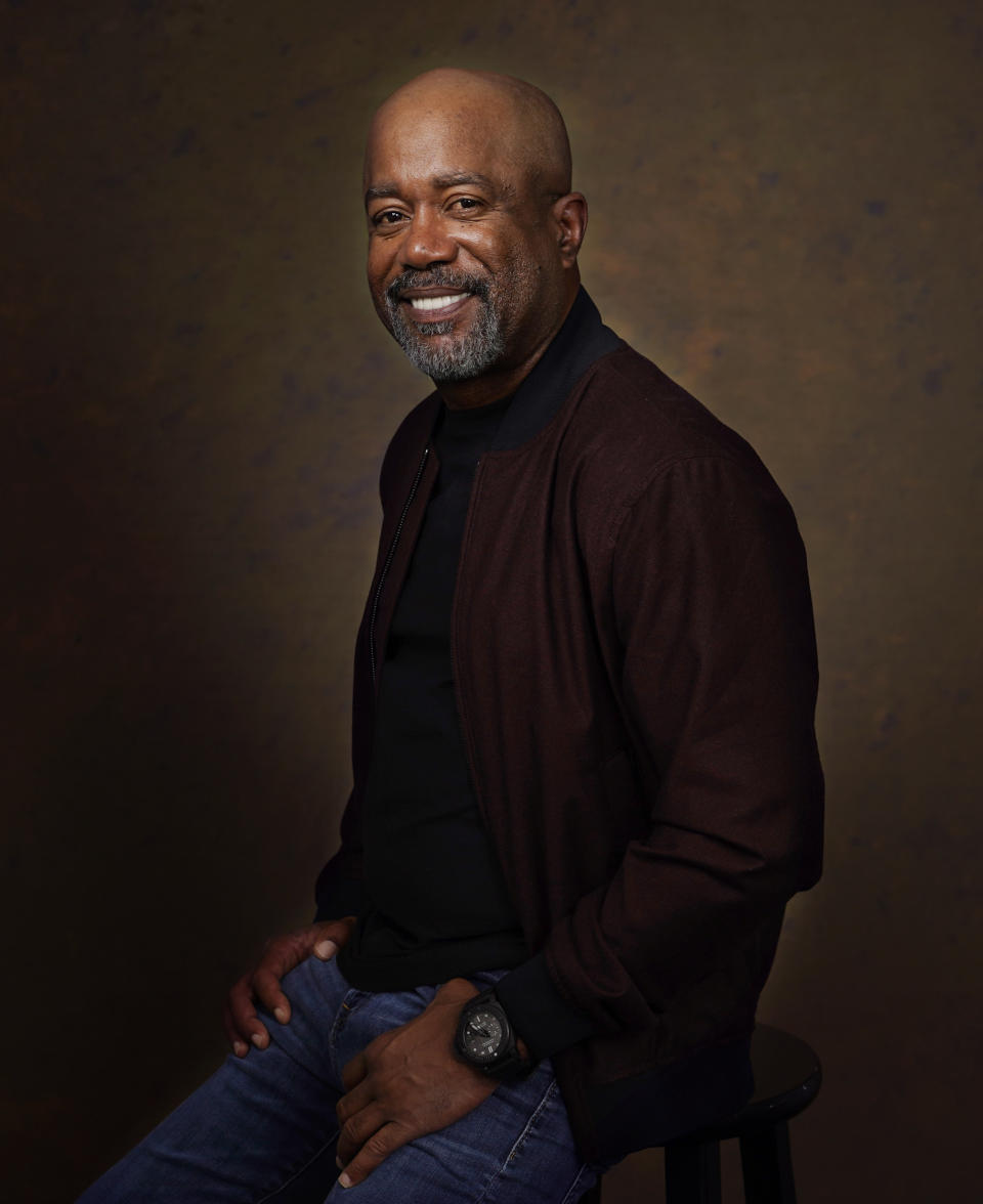 Singer/songwriter Darius Rucker poses for a portrait in Los Angeles on Aug. 21, 2023, to promote his new album "Carolyn's Boy." (AP Photo/Chris Pizzello)