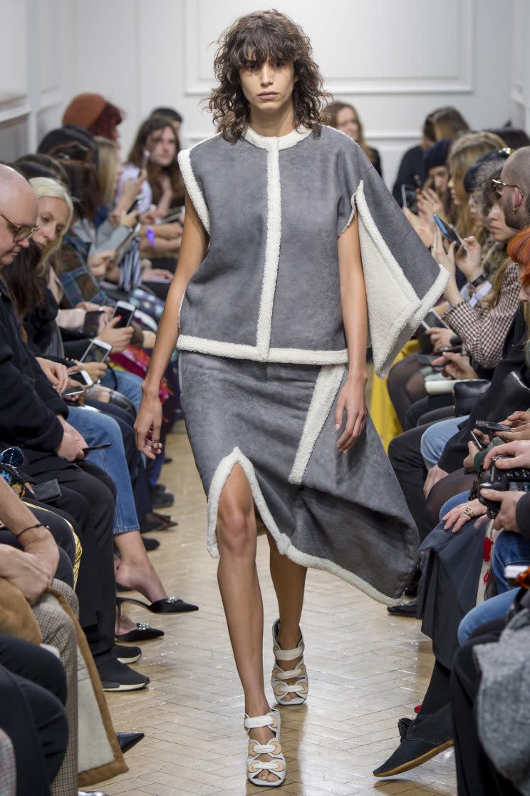 A model walks the J.W.Anderson fall/winter 2017 show in London. (Photo: Courtesy of J.W.Anderson)