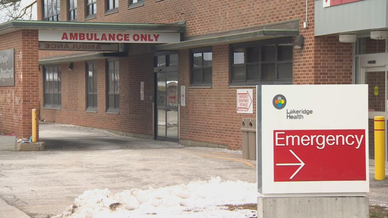 A hospital in Bowmanville, Ont. in Durham Region. Paramedics in the region fielded 127 calls for suspected opioid overdoses between Jan. 1 to Feb. 11, 72 more calls than during the same time period the year prior. (Jonathan Castell/CBC - image credit)