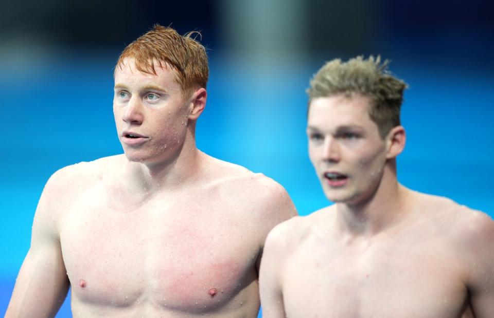 Tom Dean, left, and Duncan Scott will be in action in the men’s 200m freestyle final (Joe Giddens/PA) (PA Archive)