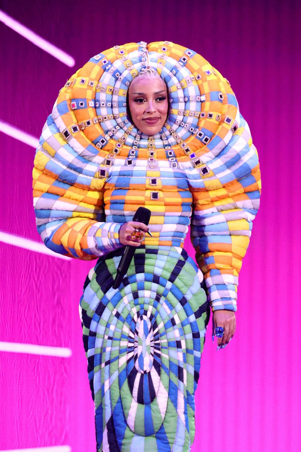 Doja Cat onstage at the 2021 MTV Video Music Awards in the Brooklyn, New York City.