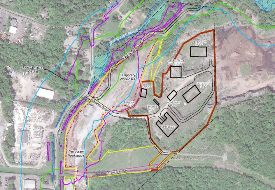 The proposed site of a Tennessee Gas Pipeline Company compressor station in a former West Milford quarry is in close proximity to Greenwood Lake Turnpike and the company's existing pipeline. Construction could start in 2022.