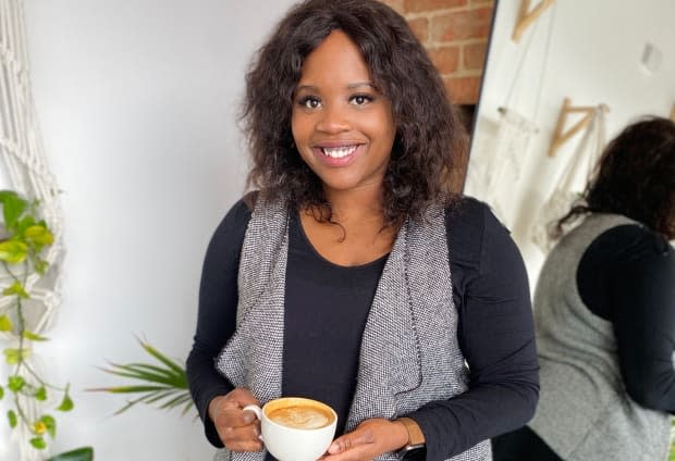 Natasha Ngindi is a Saskatchewan nutritionist and body-positive influencer. She recommends unfollowing any social media account that says it’s going to help you lose your 'lockdown love handles.' (Submitted by Natasha Ngindi - image credit)