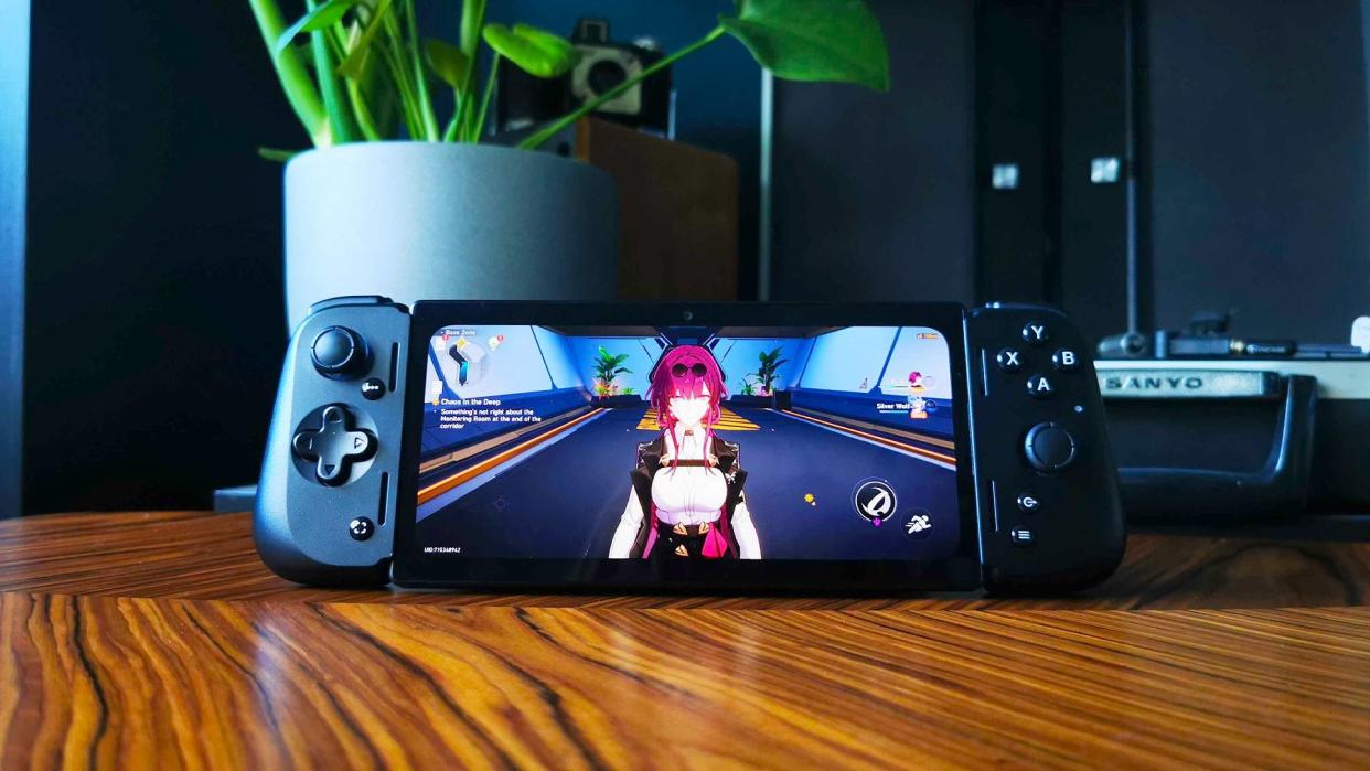  Razer Edge with Honkai Star Rail gameplay on screen. 
