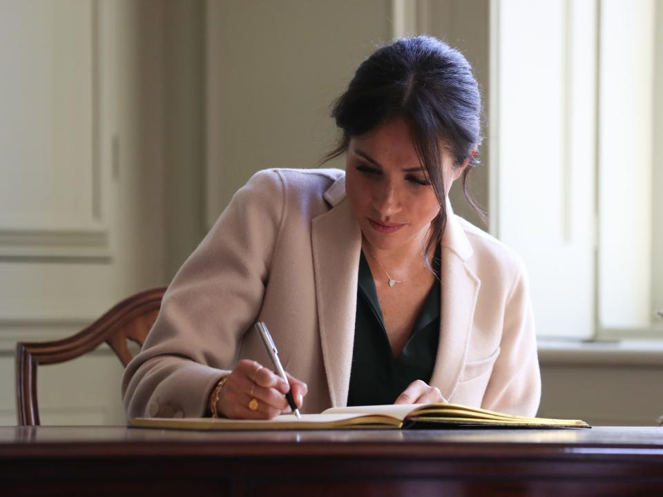 Meghan Markle at Edes House in Sussex, 2018.