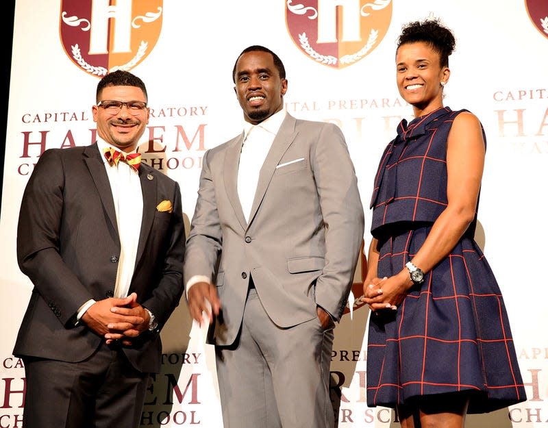 NEW YORK, NY - AUGUST 29: Founder of Capital Preparatory Schools Dr. Steve Perry, Sean “Diddy” Combs and Harlem Charter School Principal Danita Jones officially open Capital Prep Harlem Charter School on August 29, 2016 in New York City. - Photo: Robin Marchant (Getty Images)