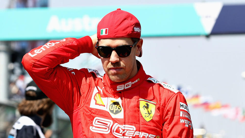 Vettel was none too pleased with Ferrari’s lack of speed in Melbourne. Pic: Getty