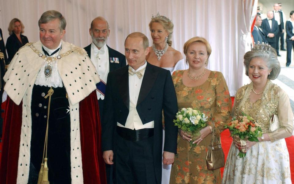 Prince and Princess Michael with Russian leader Vladimir Putin in 2003 - Sergei Velichkin/AFP via Getty Images