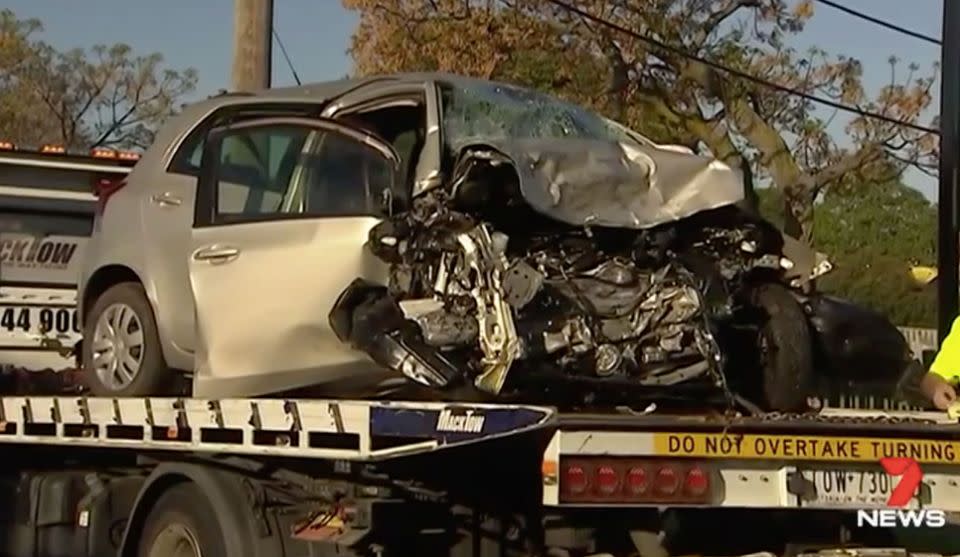 The hit-run driver is believed to have suffered injuries. Source: 7 News