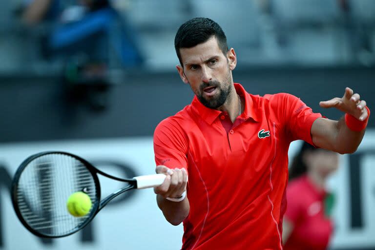 Novak Djokovic es el máximo favorito a ganar el Masters 1000 de Roma ante la ausencia de Carlos Alcaraz y Jannik Sinner