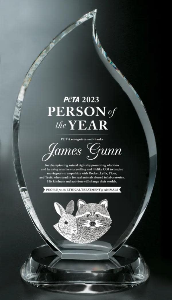 Premio a James Gunn por parte de PETA