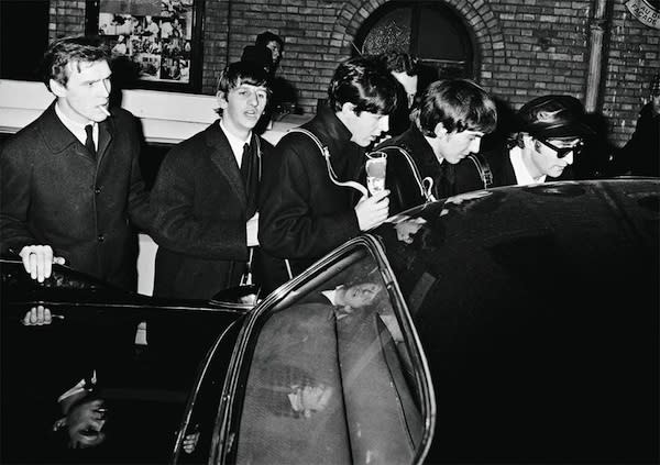 <div class="caption-credit"> Photo by: Harry Benson</div><div class="caption-title">Going to a Gig in Paris</div><p> Benson writes, "Paris was more relaxing and less hectic than England. Surprisingly, all Beatles fans seems to be boys and favor Ringo the most." </p>