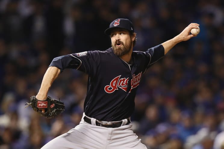 Andrew Miller has been unstoppable this postseason. (Getty Images/Ezra Shaw)