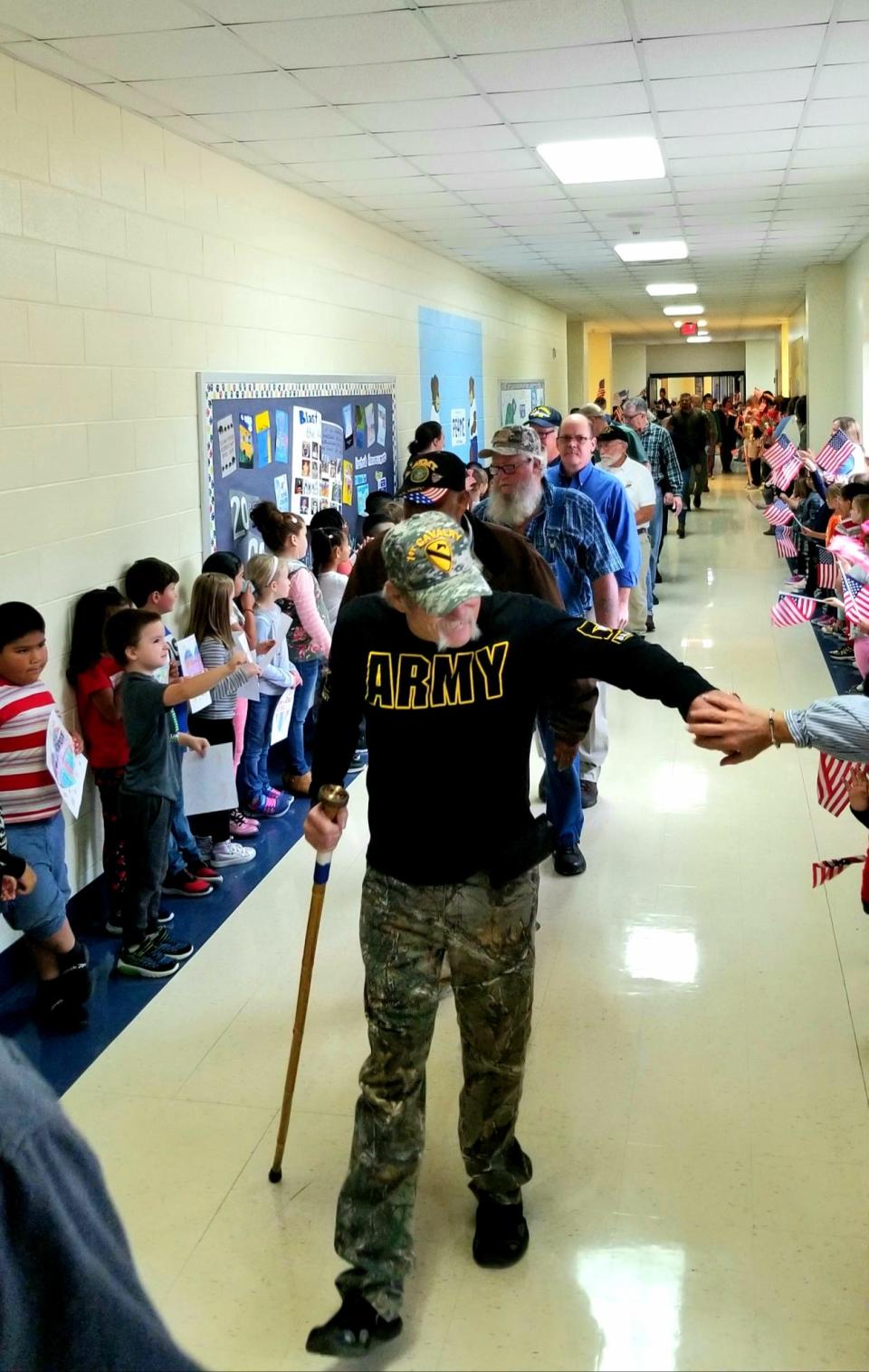 Clear Creek Elementary recently held a Parade of Students and Teachers Honoring Veterans.