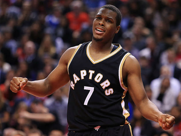 Kyle Lowry with the quiet growl. (Getty Images)