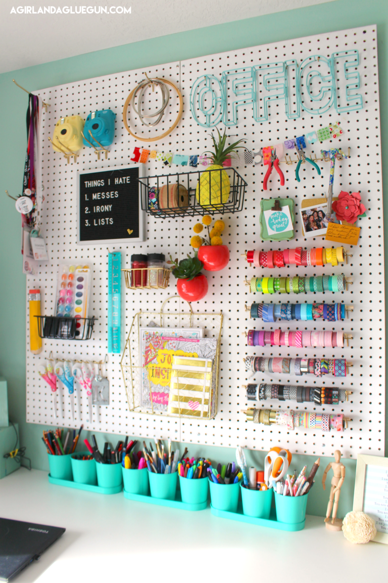 Colorful Pegboard Wall