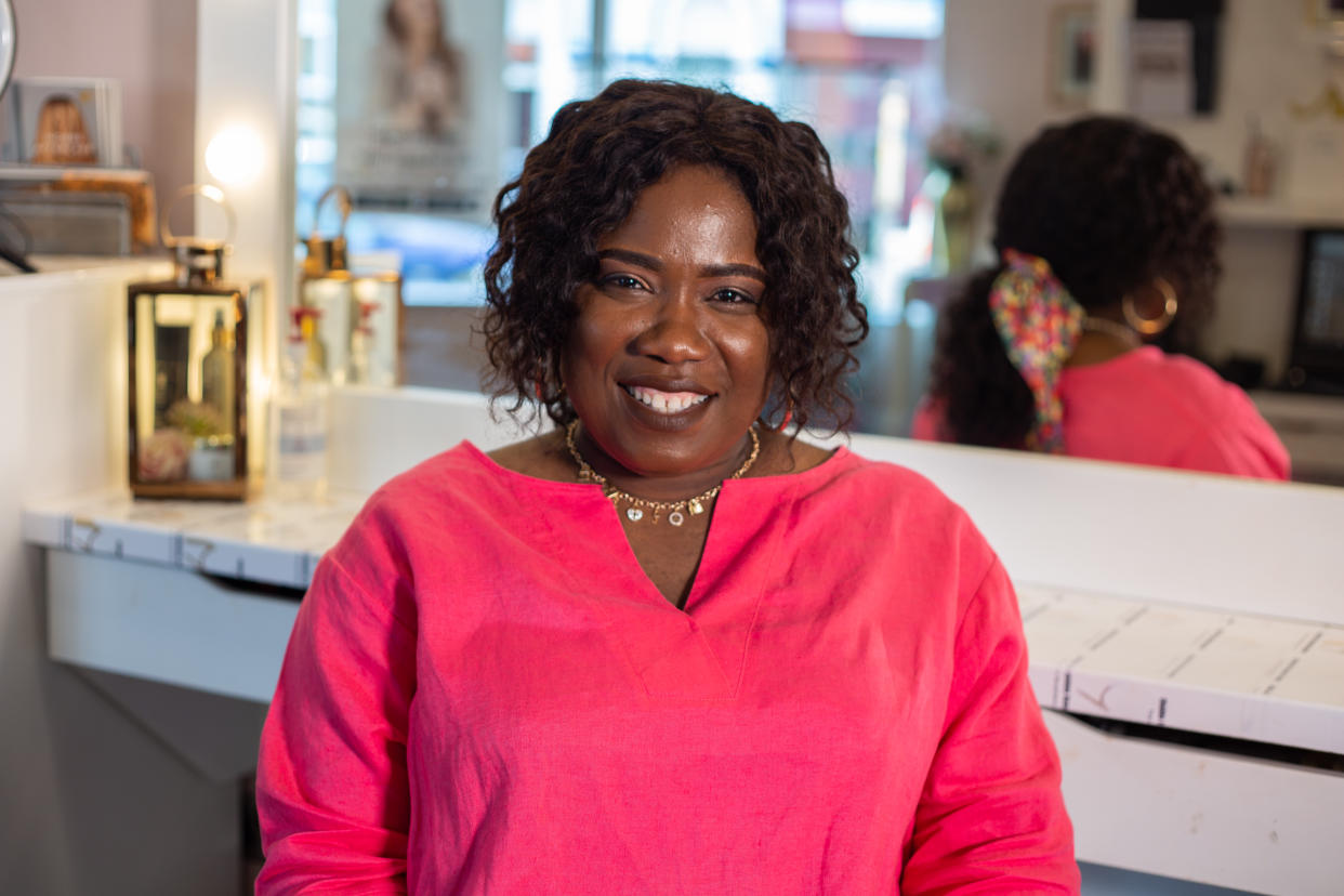 Sandra Atoge owns a hair salon in Derry, Northern Ireland, that welcomes everyone. (Black Ballad)