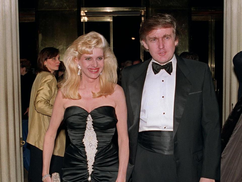 Donald Trump and his wife Ivana arrive at a social engagement in New York, 4 December, 1989 (SWERZEY/AFP/Getty Images)