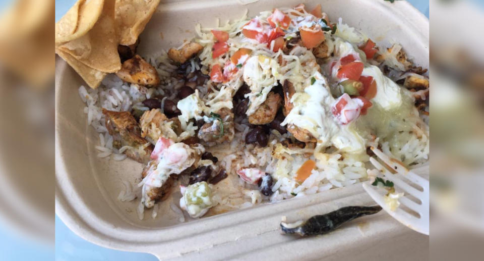 The burrito bowl (pictured)