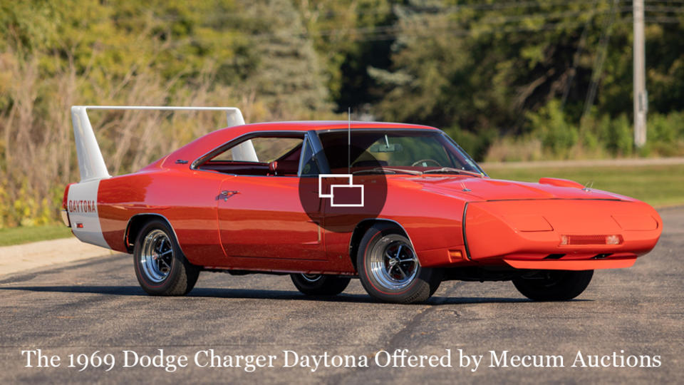 A 1969 Dodge Charger Daytona.