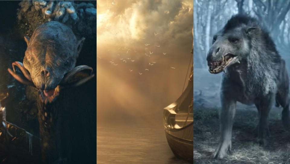 Snow Troll, Grey Haven Birds, and Wolves from The Lord of the Rings' Middle-earth