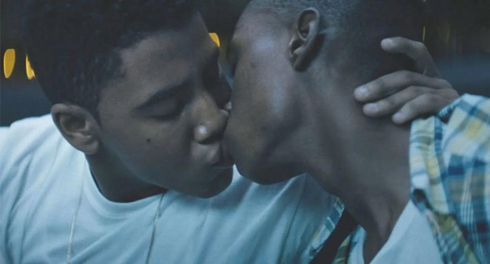 Jharrel Jerome and Ashton Sanders in Moonlight