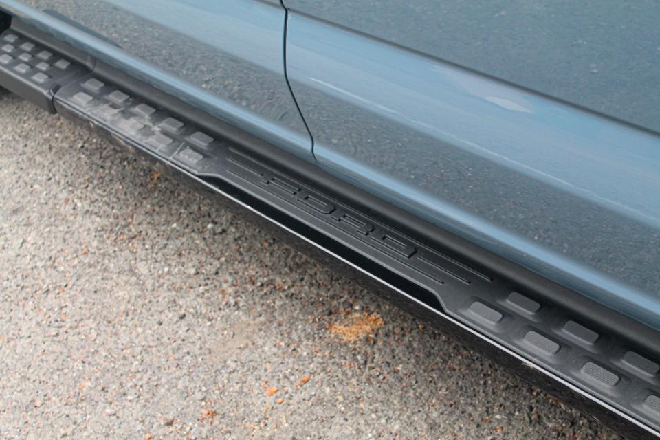A running board on the F-150 Lightning Platinum electric pickup truck from Ford.