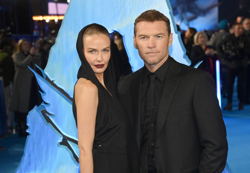 LONDON, ENGLAND - DECEMBER 06: Sam Worthington and Lara Worthington attend the 