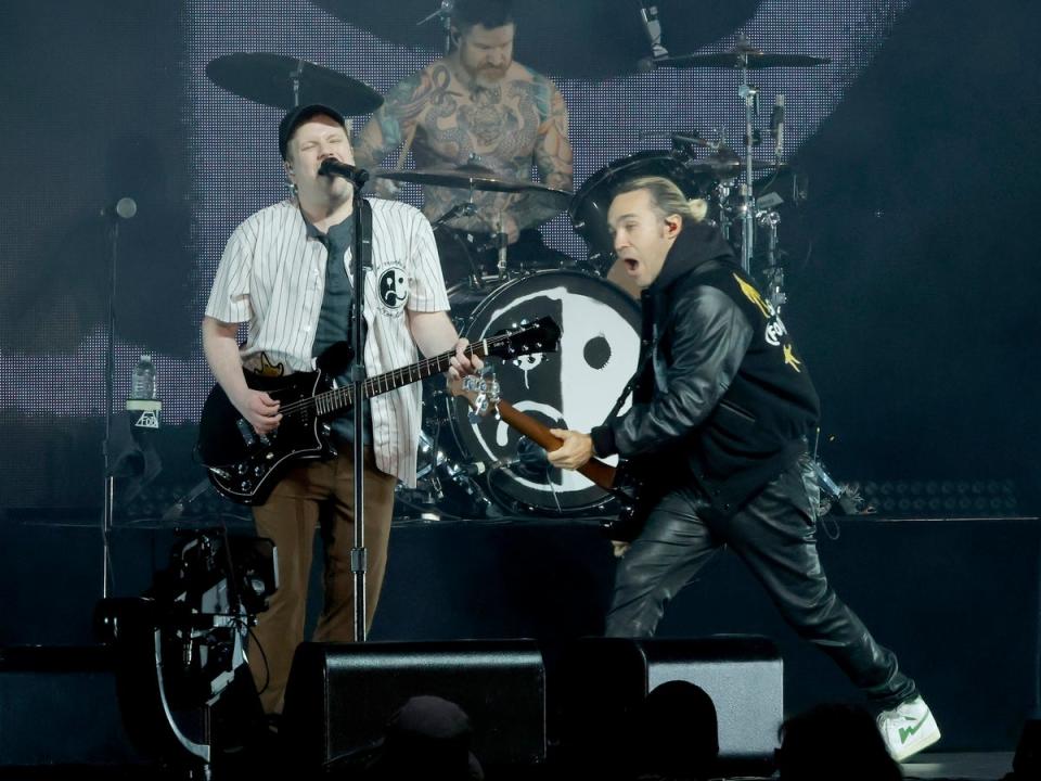 Fall Out Boy perform onstage at the iHeartRadio ALTer EGO in California (Getty Images/iHeartRadio)