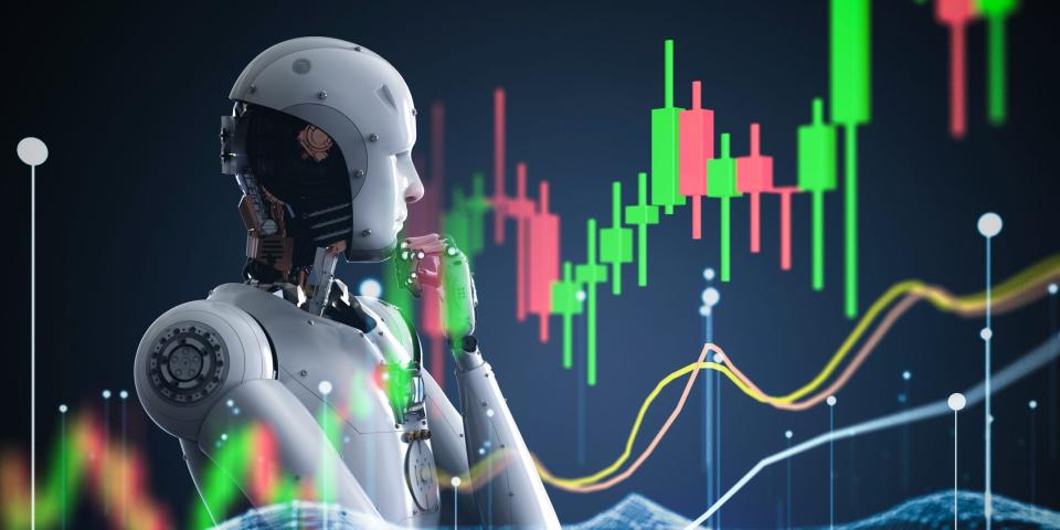 Robot ai artificial intelligence chatgpt trading on the chart