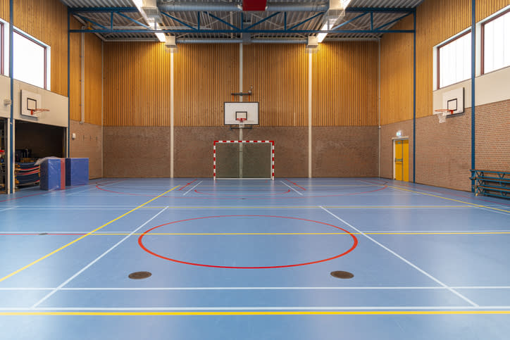 empty basketball court