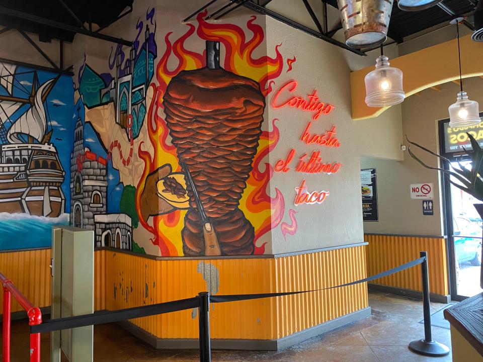 Interior of Trompudo's Tacos