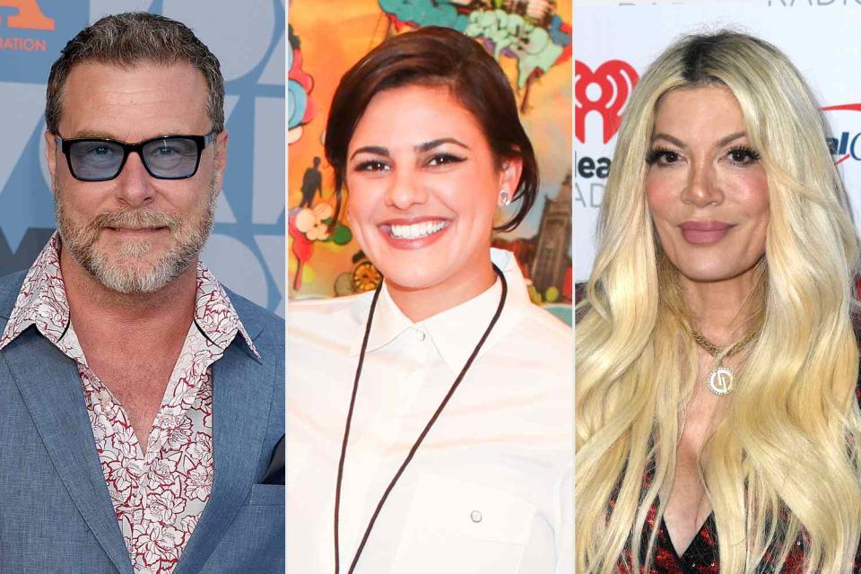 <p>Gregg DeGuire/FilmMagic; Eric LaCour/BFA.com; Steve Granitz/FilmMagic</p> Dean McDermott, Lily Calo, Tori Spelling