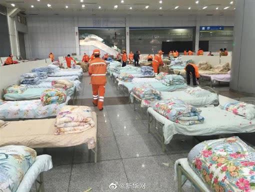 中國臨時隔離醫院。（圖／翻攝自人民日報臉書）