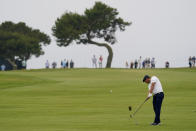 Bryson DeChambeau hits from the sixth fairway during the second round of the U.S. Open Golf Championship, Friday, June 18, 2021, at Torrey Pines Golf Course in San Diego. (AP Photo/Gregory Bull)
