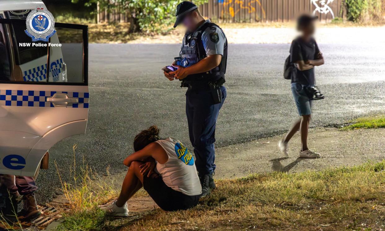 <span>Police undertaking Operation Regional Mongoose in Moree.</span><span>Photograph: NSW Police</span>