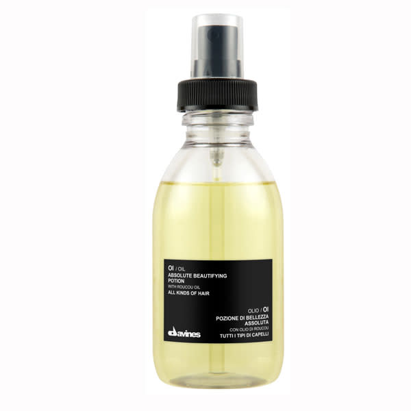 <b><a href="http://www.amazon.co.uk/Oil-Absolute-Beautifying-Potion-135/dp/B006TH5DUK/ref=sr_1_2?s=beauty&ie=UTF8&qid=1355330325&sr=1-2" rel="nofollow noopener" target="_blank" data-ylk="slk:Davines Oil Absolute Beautifying Potion - £27.40 – Amazon.co.uk;elm:context_link;itc:0;sec:content-canvas" class="link ">Davines Oil Absolute Beautifying Potion - £27.40 – Amazon.co.uk</a><br><br>The verdict:<br></b><br><em>“This felt greasy on my hands but it did wonders for my hair! It made me feel confident to wear it down - I even had comments from a colleague at work asking what I’d changed about it!”</em>