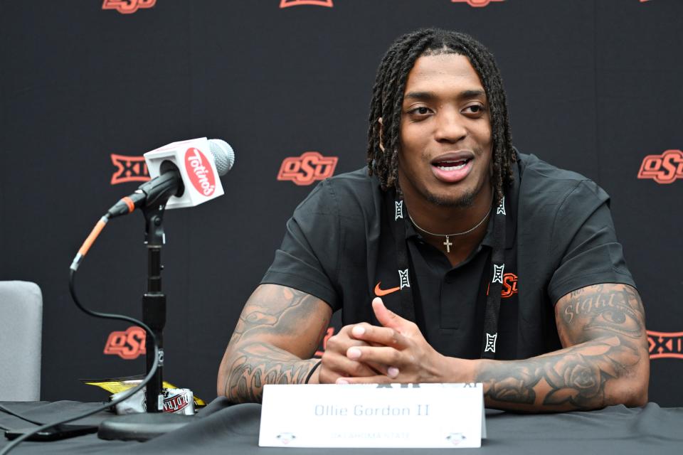 Oklahoma State running back Ollie Gordon apologized for his mistakes as he addressed the media this week, but he won't have to sit out any games.