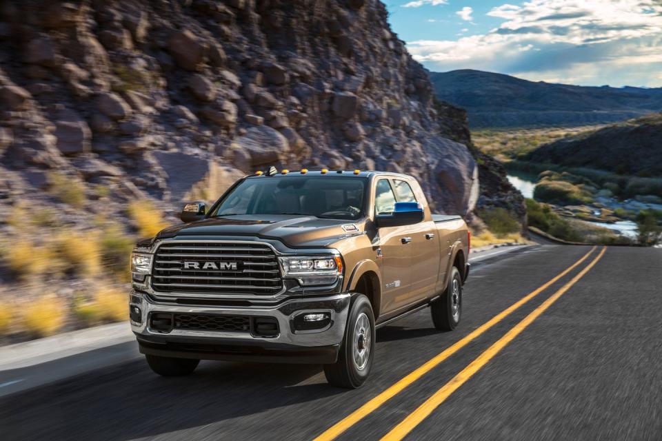 <p>The truck is essentially new from the ground up, built on a new frame that utilizes extensive high-strength steel-98.5 percent, according to Ram-for improved rigidity and weight savings, with six crossmembers and fully boxed rear sections.</p>