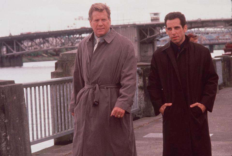 1998 Ryan O'Neal And Ben Stiller Star In The New Movie "Zero Effect"