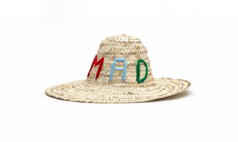 <p>Nomad Straw Hat Multi, $48, <a rel="nofollow noopener" href="https://francesvalentine.com/shop/moroccan-nomad-straw-hat-multi" target="_blank" data-ylk="slk:francesvalentine.com;elm:context_link;itc:0;sec:content-canvas" class="link ">francesvalentine.com</a> </p>