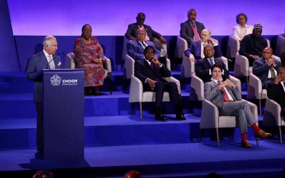 The Prince of Wales' speech at the Chogm opening ceremony on Friday was his first as the Commonwealth’s future leader - DAN KITWOOD 