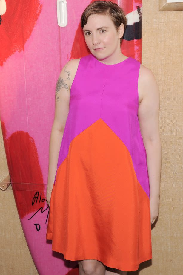 <p>L’actrice engagée portait ce soir-là une robe haute en couleurs, chinée sur… Topshop.com ! Super mignon. Crédit : Getty </p>